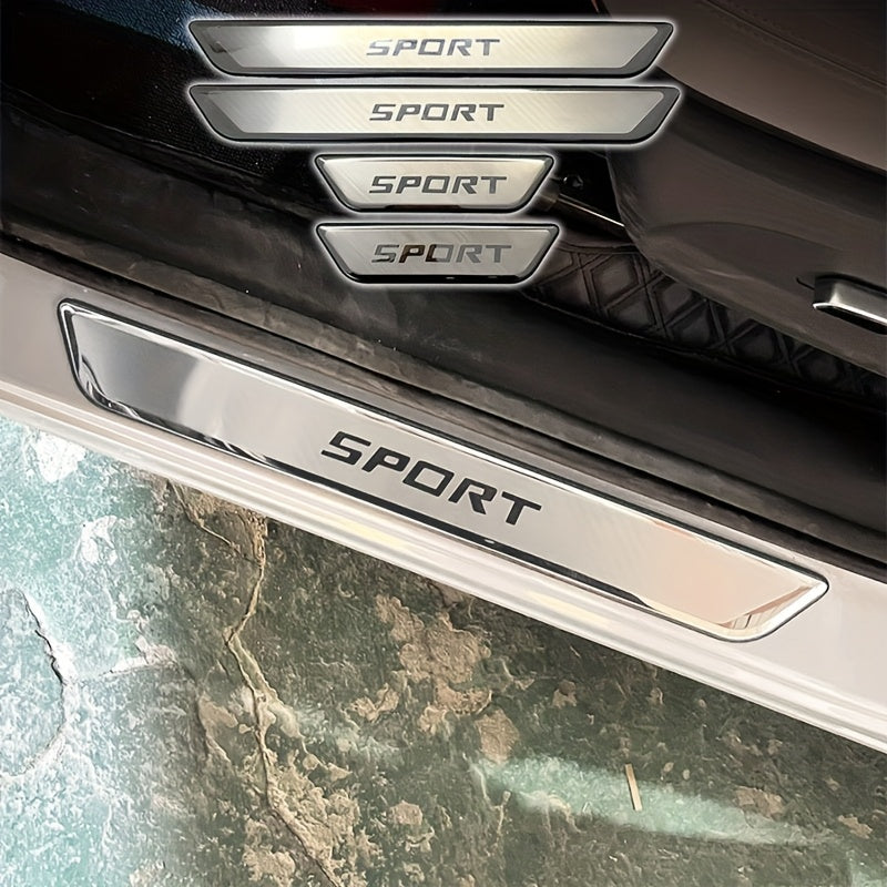 4 Pcs Stainless Steel Anti Scratch Wear-Resistant Door Threshold Protection Strips