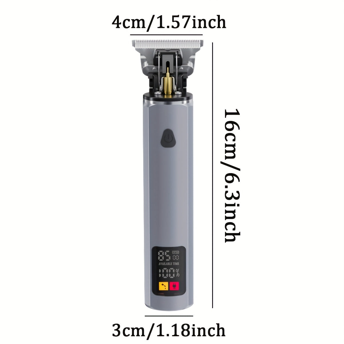 Men's Electric Hair Clipper with LED Display 3-Speed USB Rechargeable Grooming