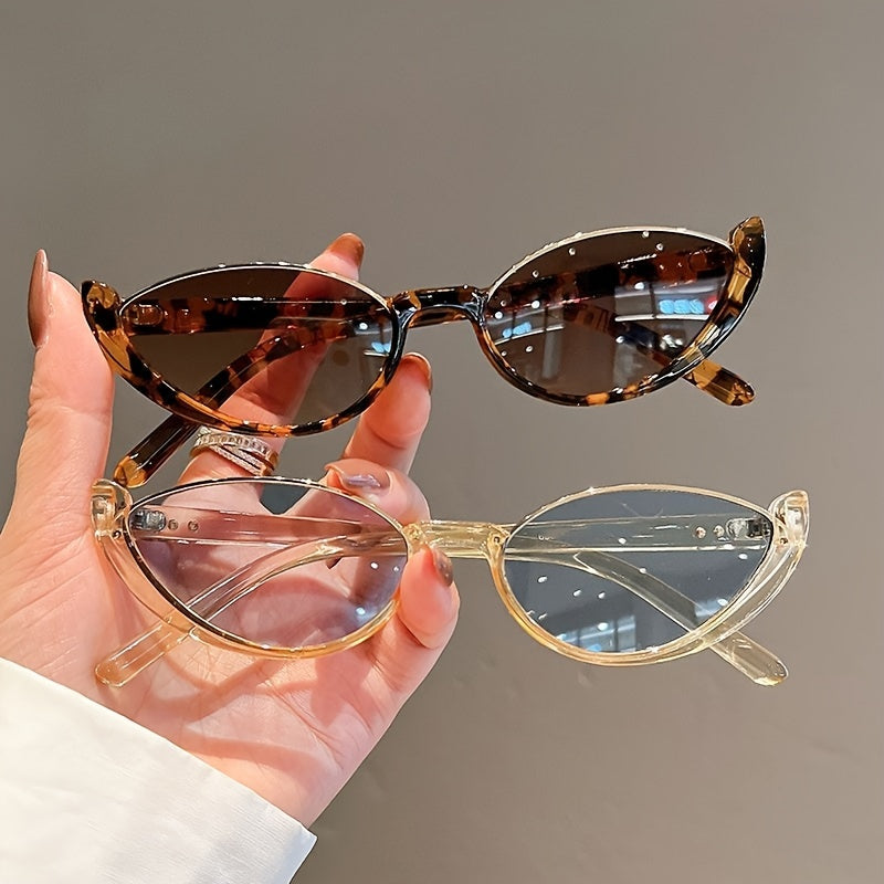 Gafas vintage unisex estilo Y2K con montura de plástico antirreflejo para mujeres