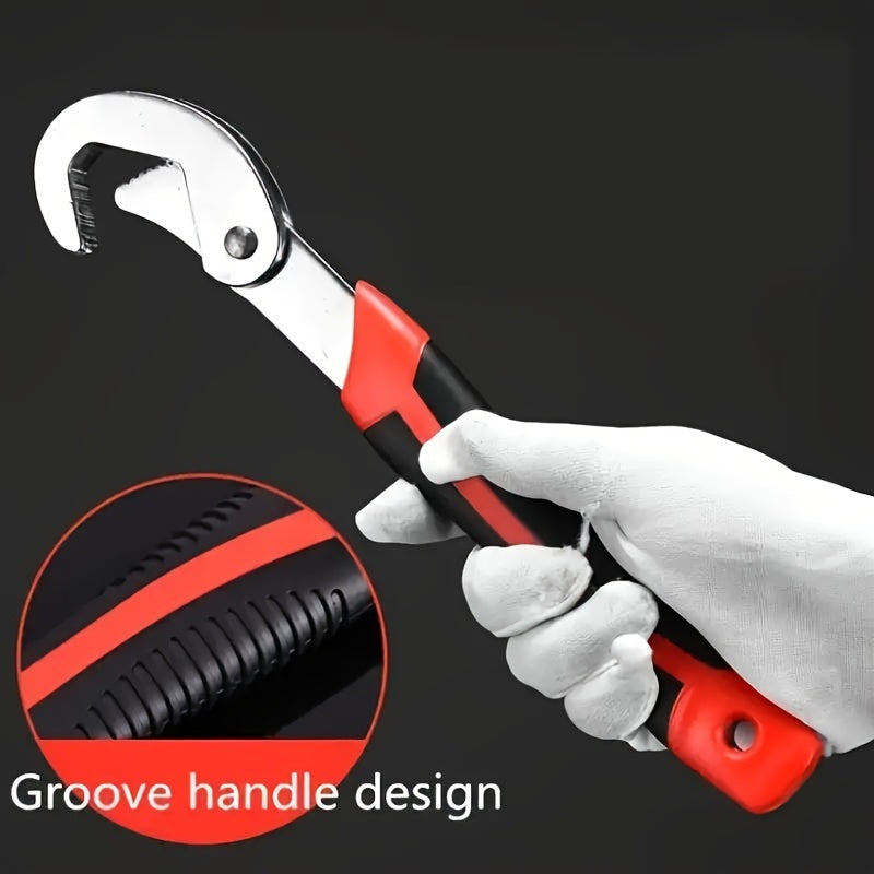 Universal Adjustable Wrench Stainless Steel Non-Slip Grip Open-End Tool
