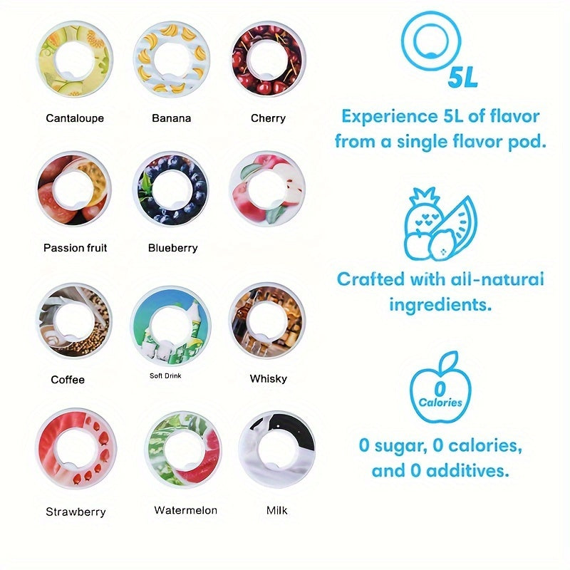 Zero Sugar Fruit Flavor Pods for Sports Bottles BPA-Free Lightweight Hydration