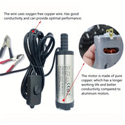  portativ zanglamaydigan po'latdan yasalgan 12V DC moy, suv pompasi, suvga botiriladigan dizel o'tkazgich