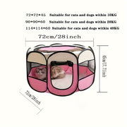 Enclosed Pet Dog and Cat Waiting Box Tent Oxford Cloth Vintage Kennel