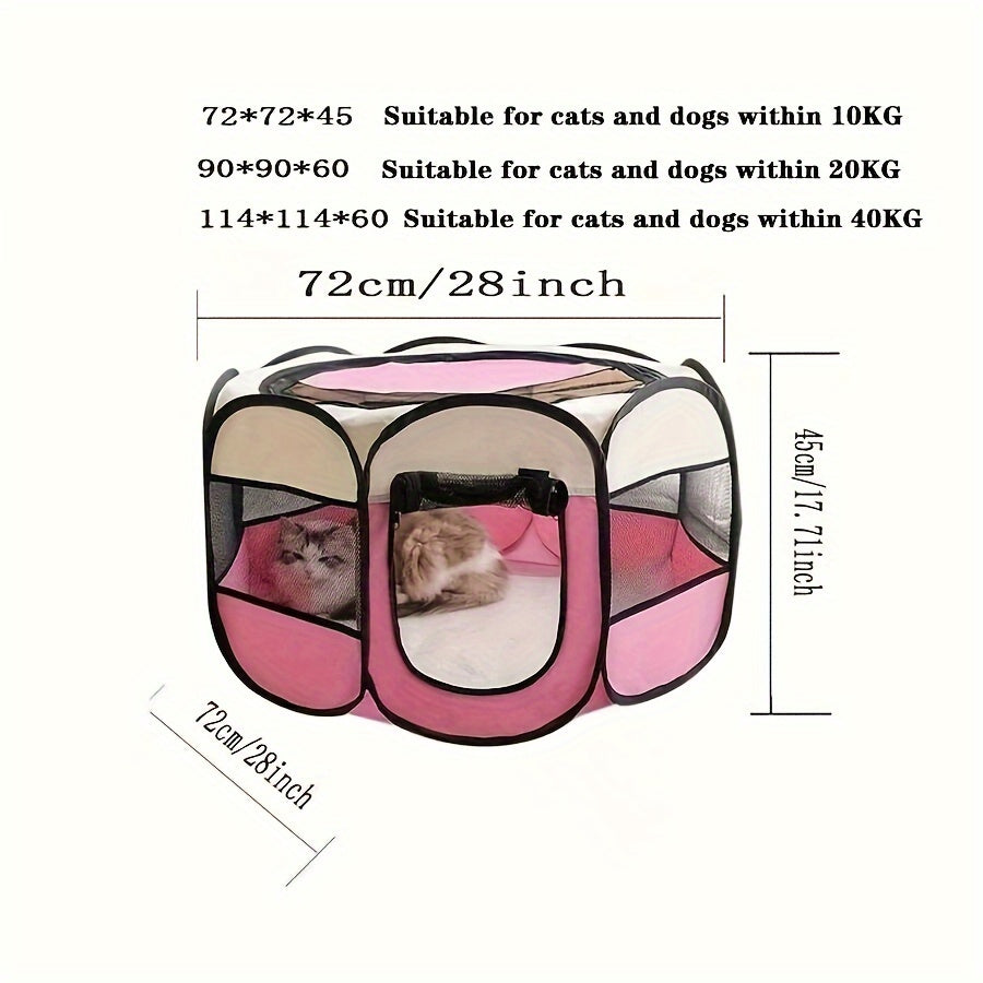 Enclosed Pet Dog and Cat Waiting Box Tent Oxford Cloth Vintage Kennel