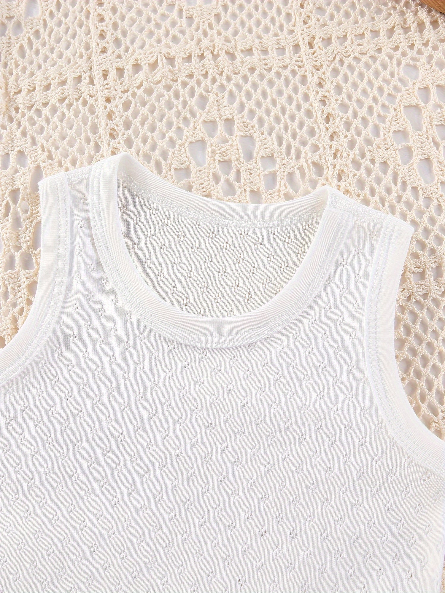 Baby Girls Floral Cotton Rompers Set 0-3 Years Sleeveless Onesies Machine Washable