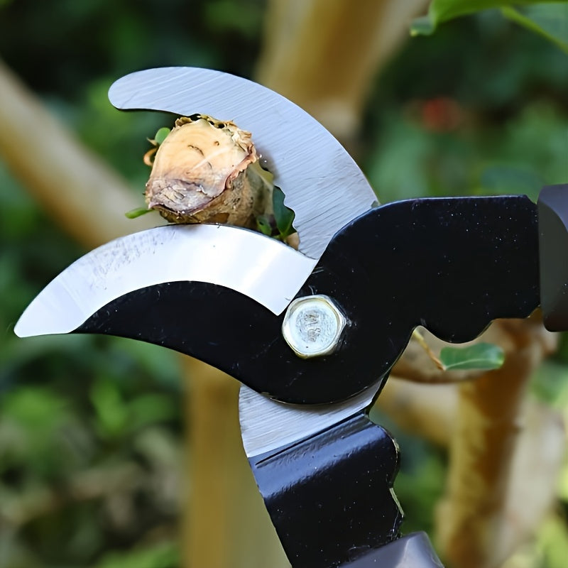 Long-Handle Pruning Shears with SK-5 Carbon Steel Blades for Thick Branches