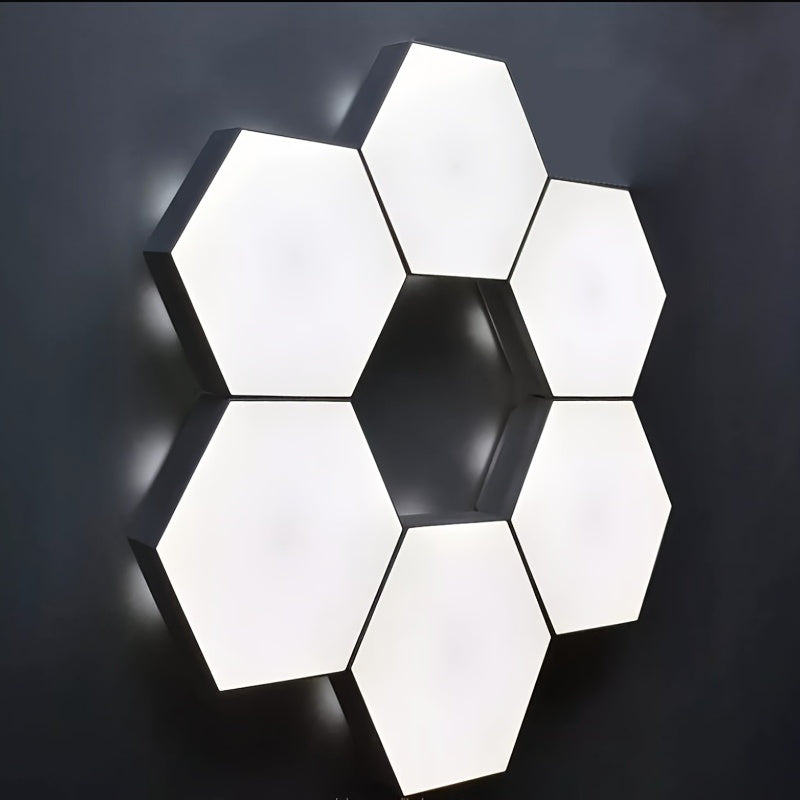 Hexagonal LED Wall Light with Touch Control and Night Light Energy Efficient Modern Decor
