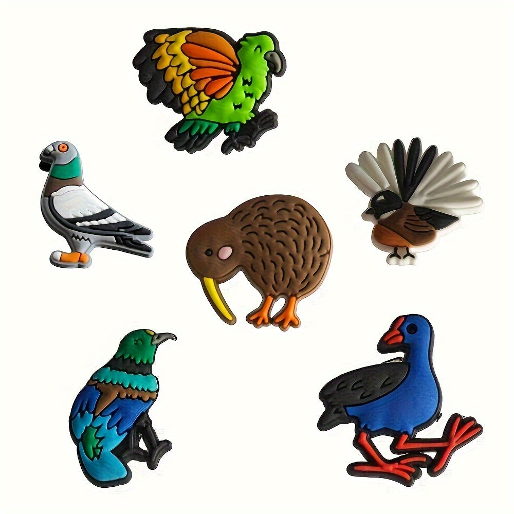 12/6 Pcs Kids Girls Bird Shape Shoe Charms for Sandals and Slippers