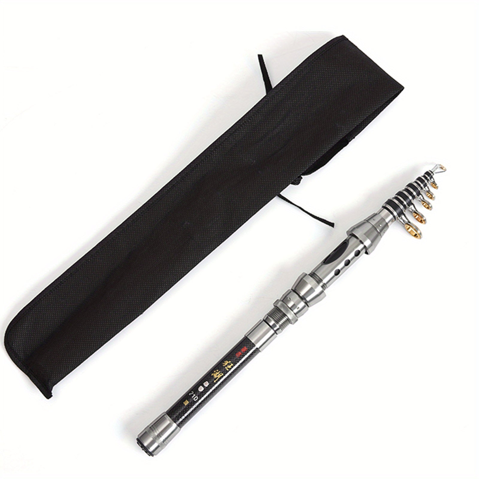 Carbon Fiber Telescopic Fishing Rod 1.5m to 2.4m Saltwater Spinning Rod