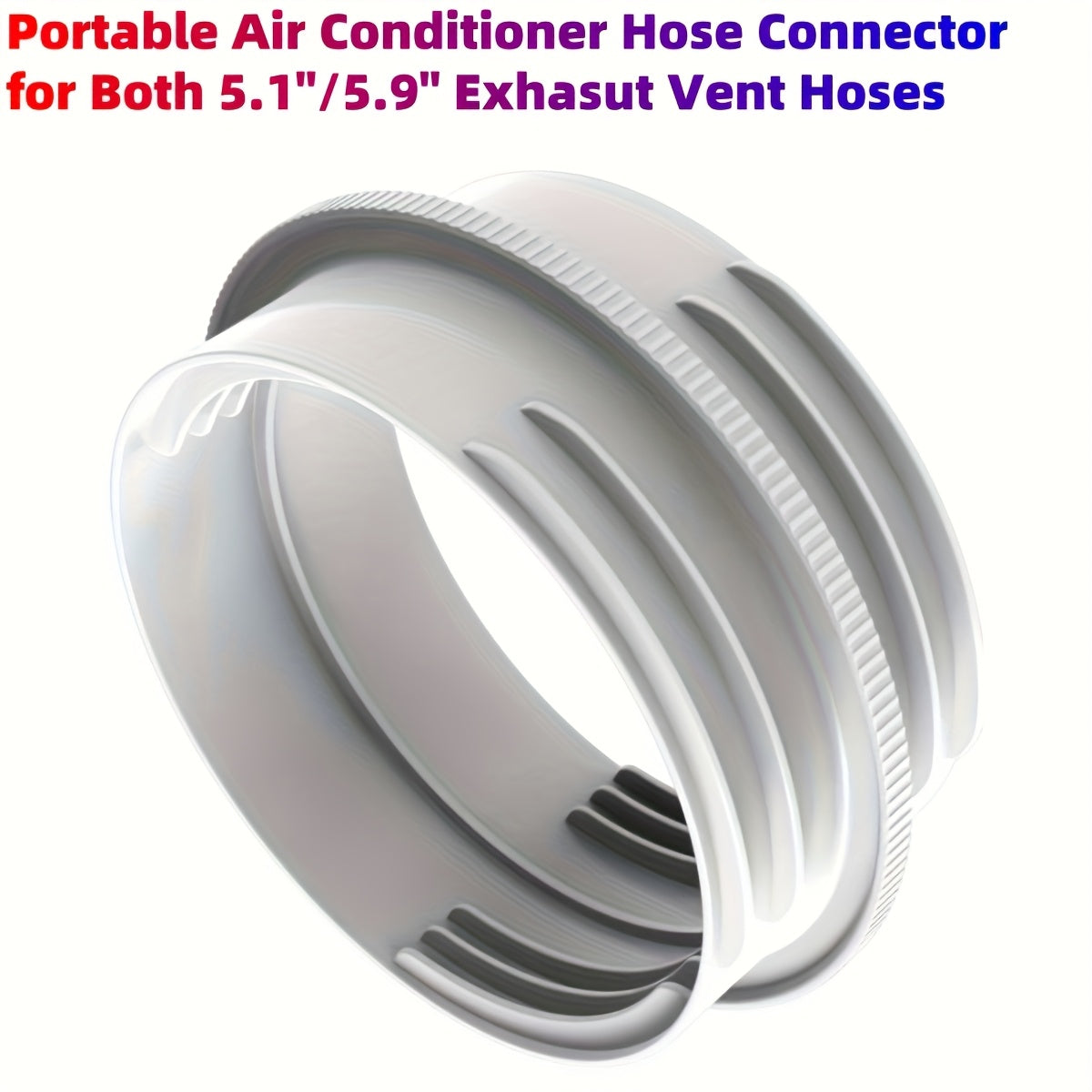 Portable AC Exhaust Hose Connector 12.95cm 14.99cm ABS Plastic Durable Heat Insulation