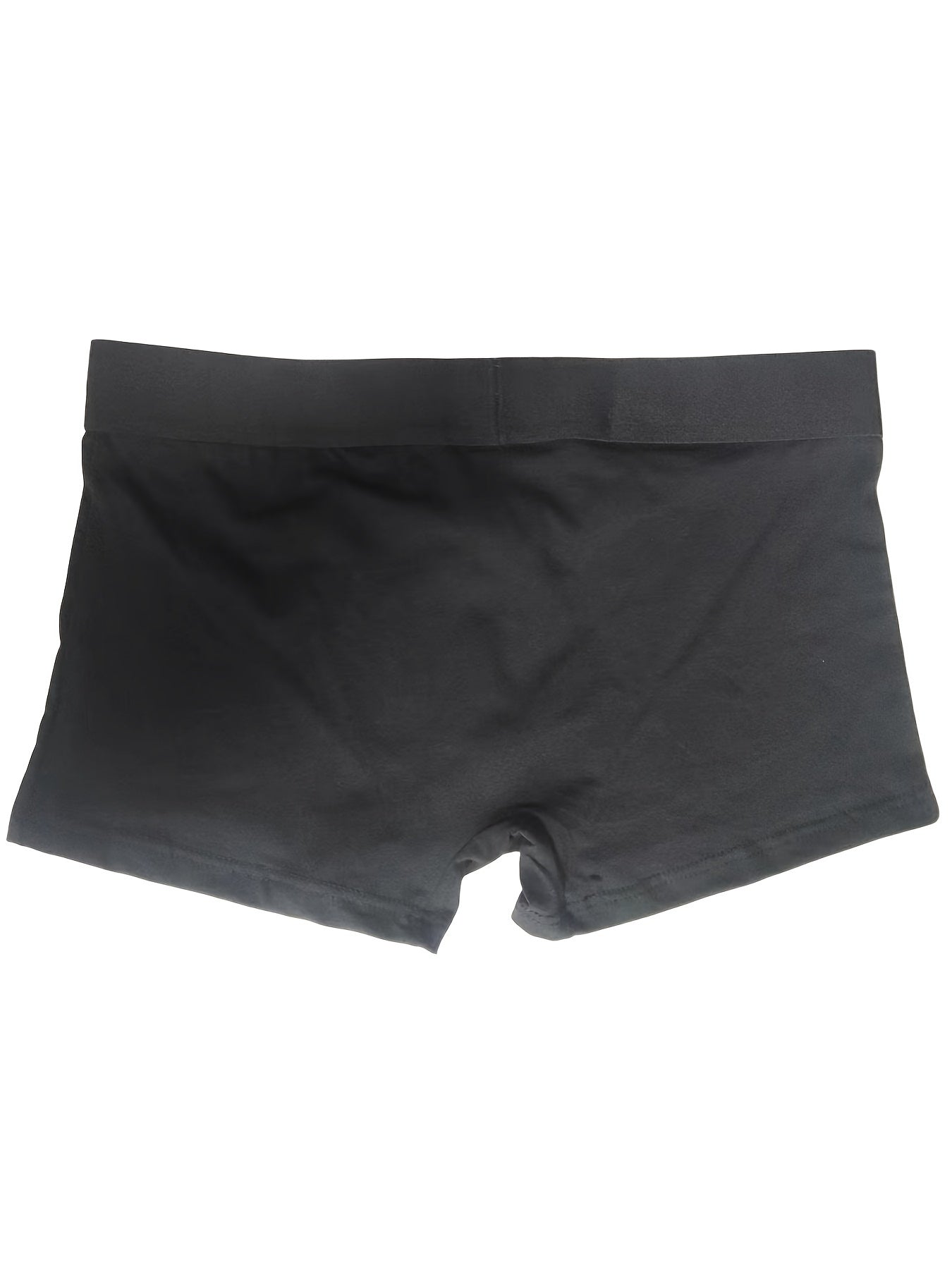 Men's Cotton Boxer Briefs 3-Pack Alphabet Print Breathable Stretch Knit Underwear