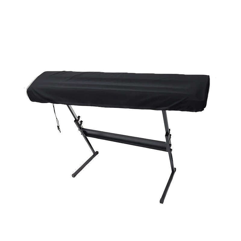 Black Stretchable Keyboard Dust Cover for 61/88 Key Digital Pianos Polyester