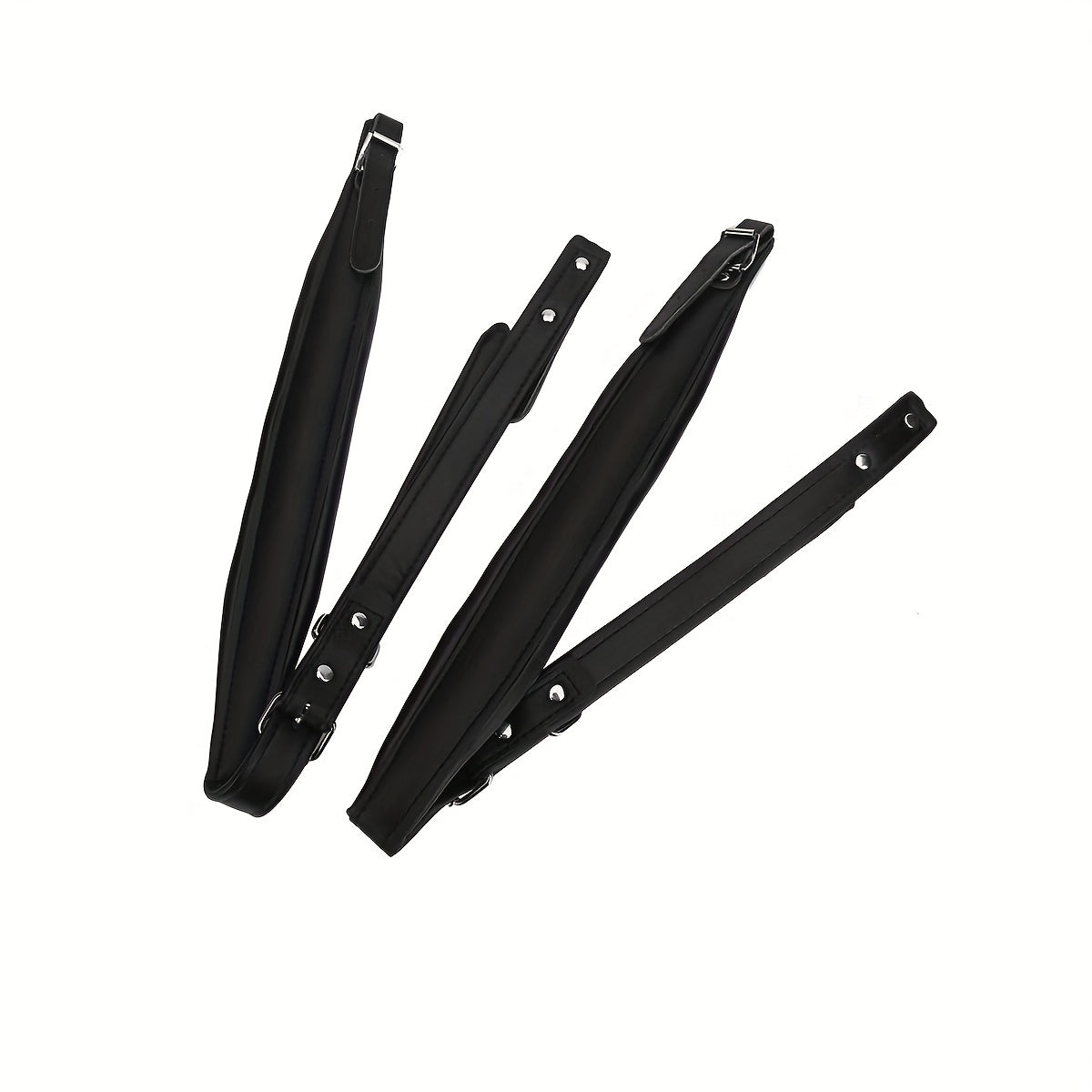 Adjustable Faux Leather Accordion Strap for 16-120 Bass Instruments Black