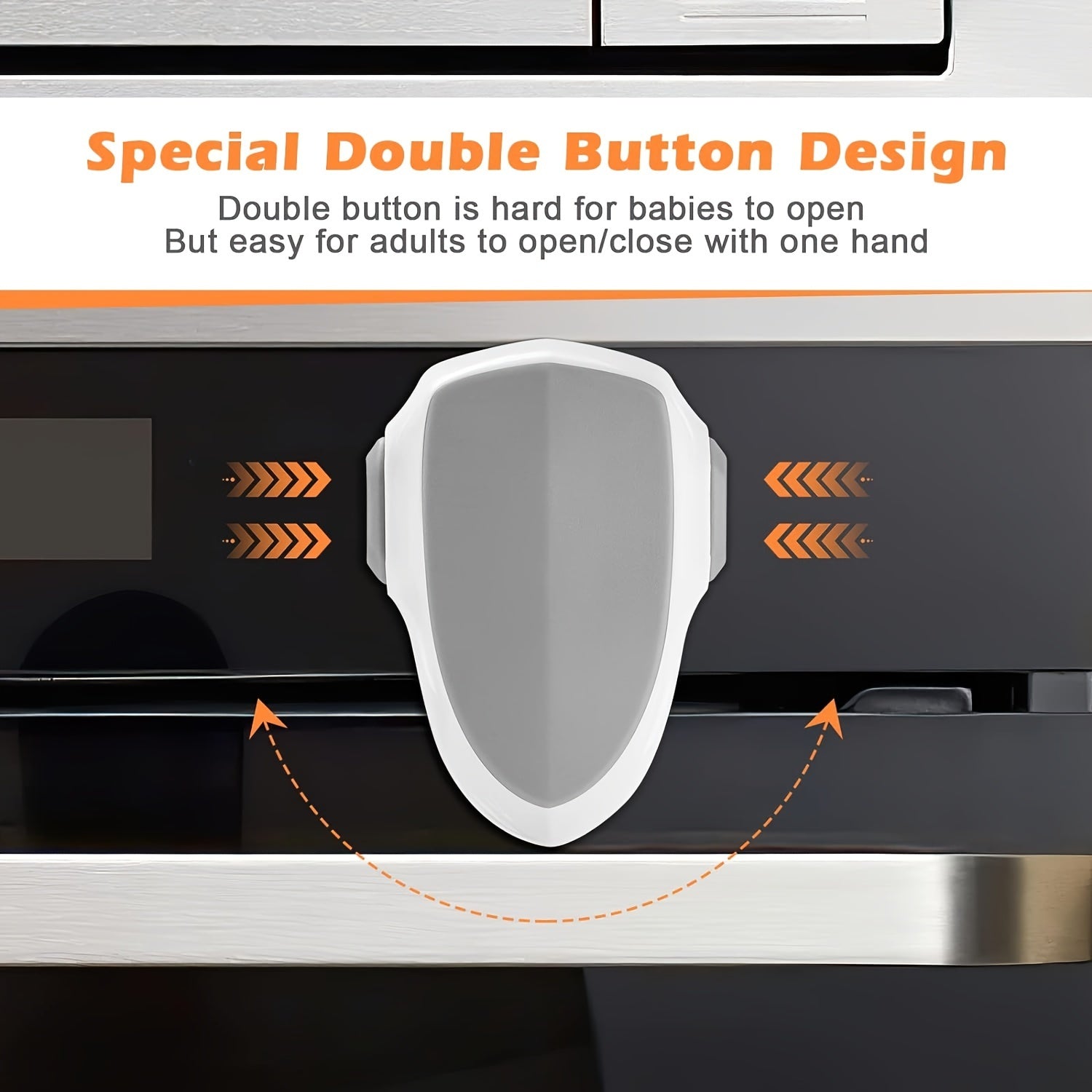 Safety Oven Lock Heat-Resistant Adhesive Child Safety Lock for Oven Doors