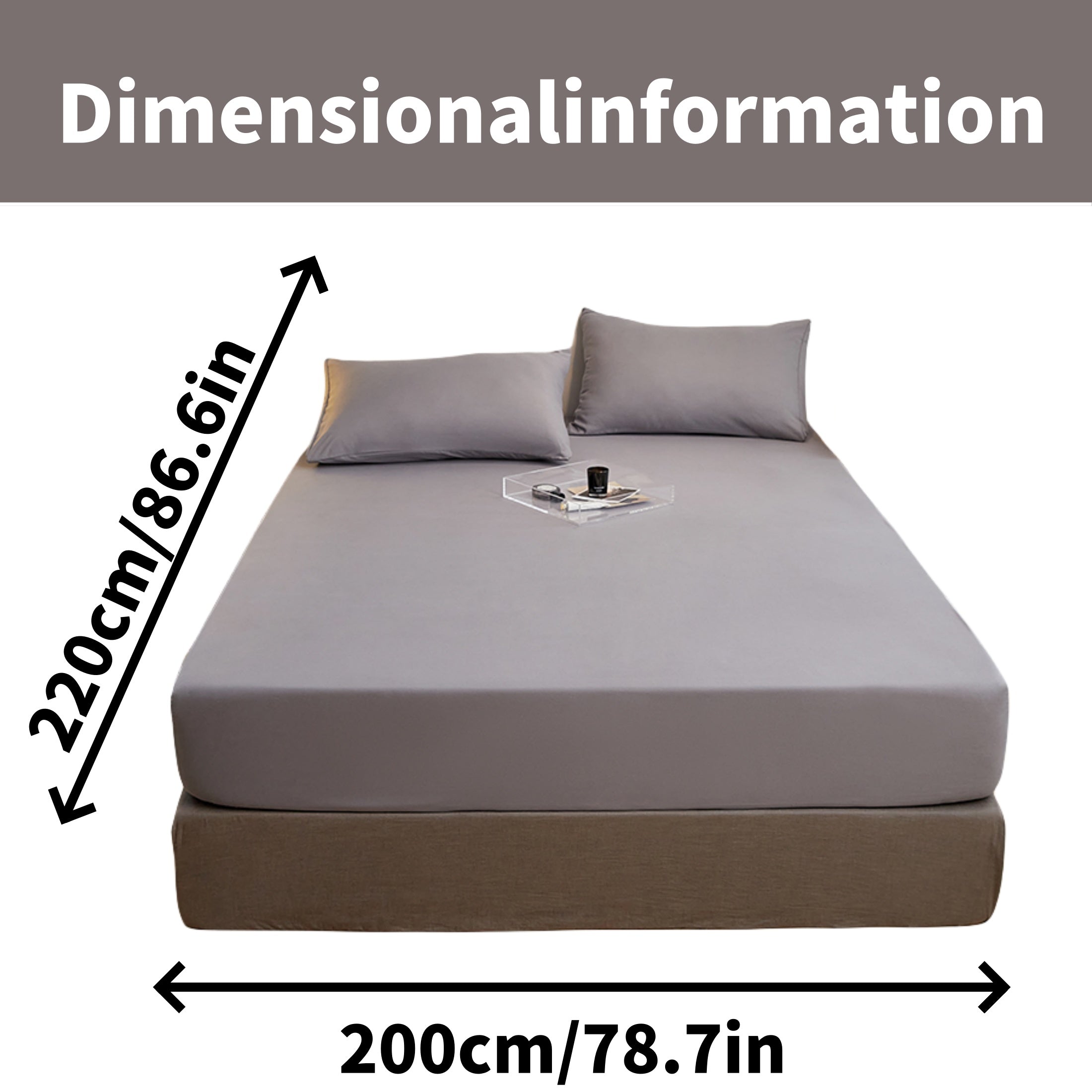 Juego de sábanas ajustadas de poliéster cepillado con 2 fundas de almohada, con bolsillo profundo, ropa de cama