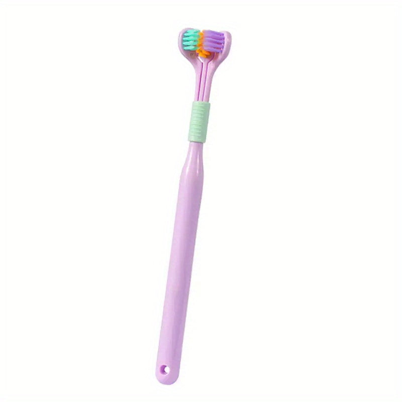 Adult Soft Bristle Three-Sided Toothbrush for Gums and Teeth Cleaning