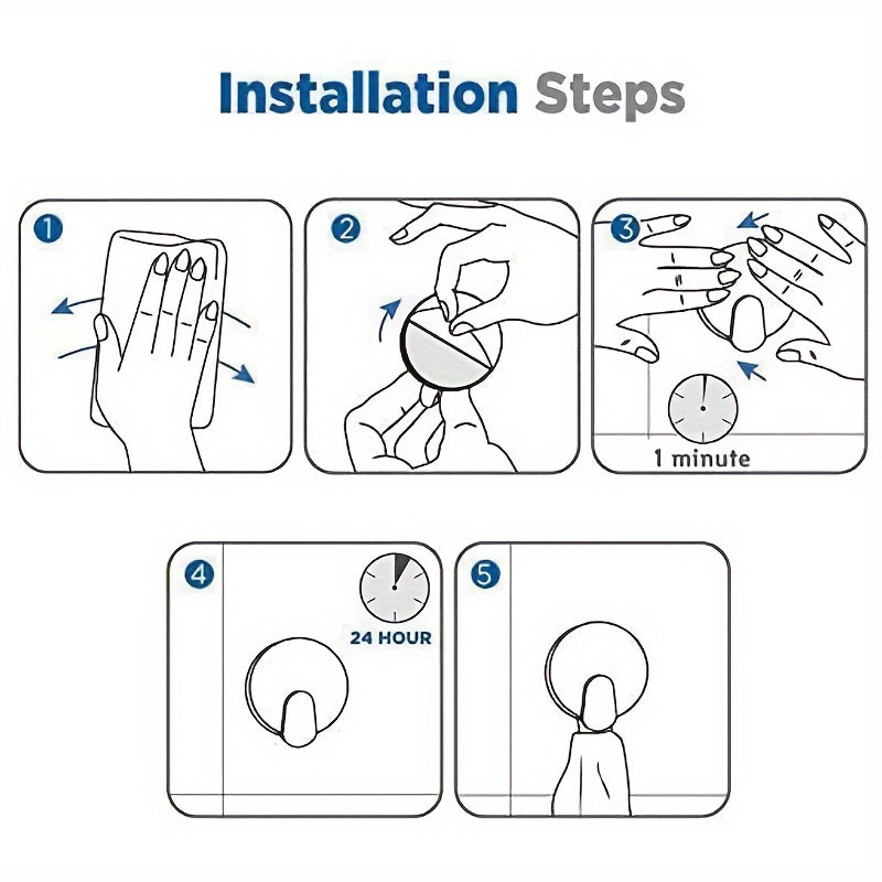 Juego de 4 ganchos de toalla de acero inoxidable negro mate para pared en el baño