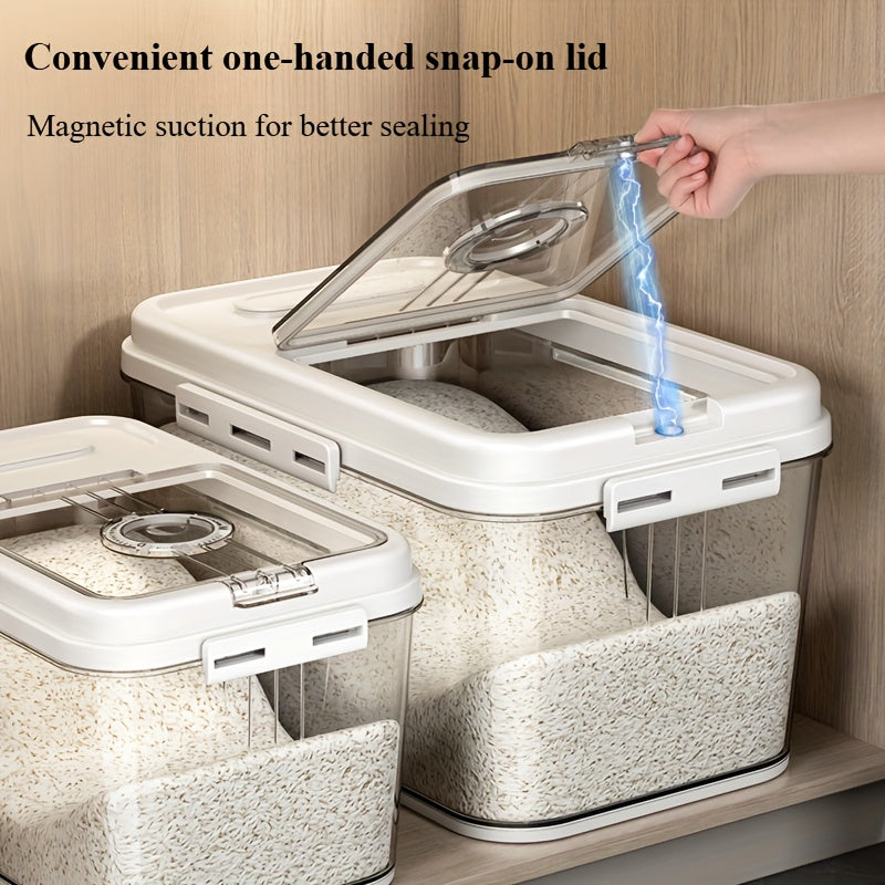 Large Capacity Airtight Rice and Cereal Dispenser Made of Durable PET Food Storage Container