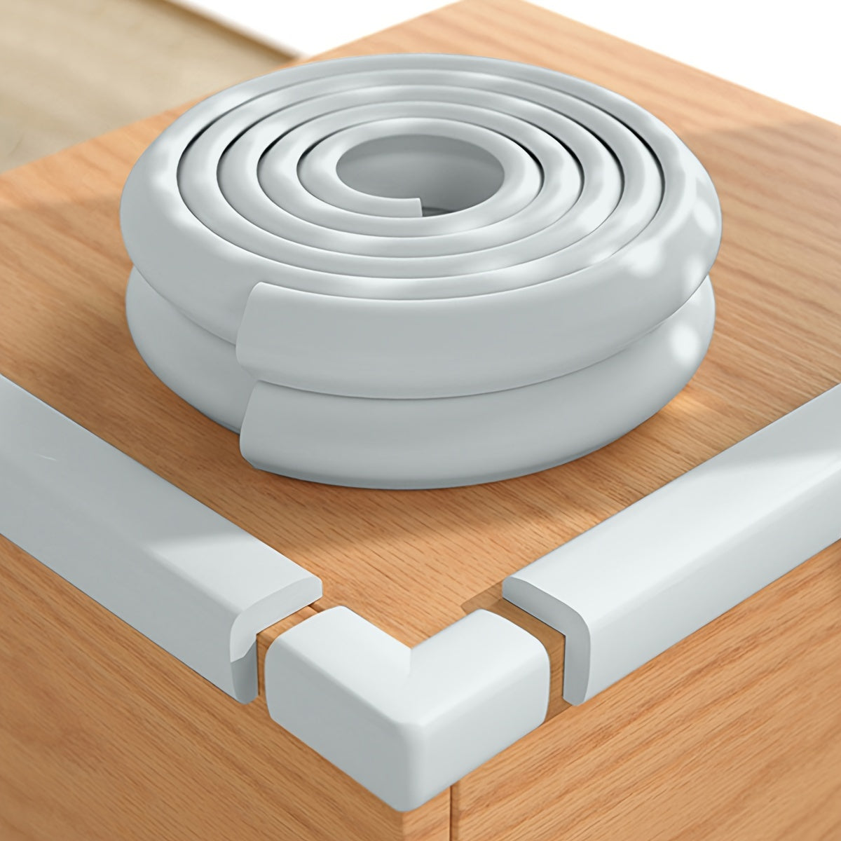 L-Shaped Corner Protector 2M Adhesive Corner Guard for Table Edges and Safety