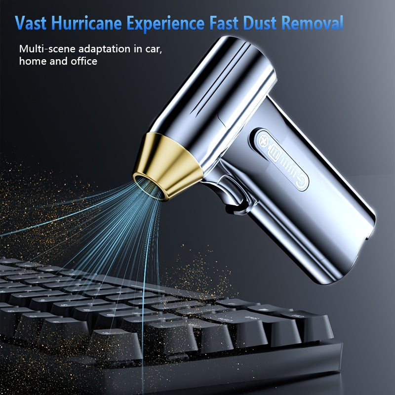 Portable Handheld Electric Blower with 130,000 RPM Brushless Motor USB Rechargeable for Dust Snow Leaves