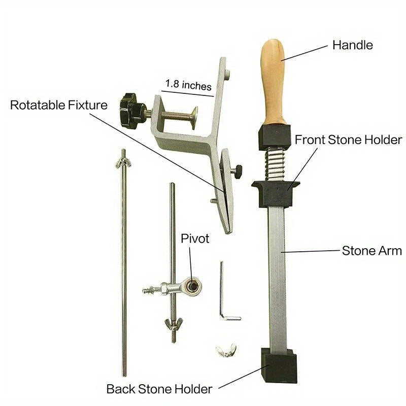 Afilador de cuchillos de diamante para uso doméstico y en restaurantes con sistema de ángulo fijo, operación manual