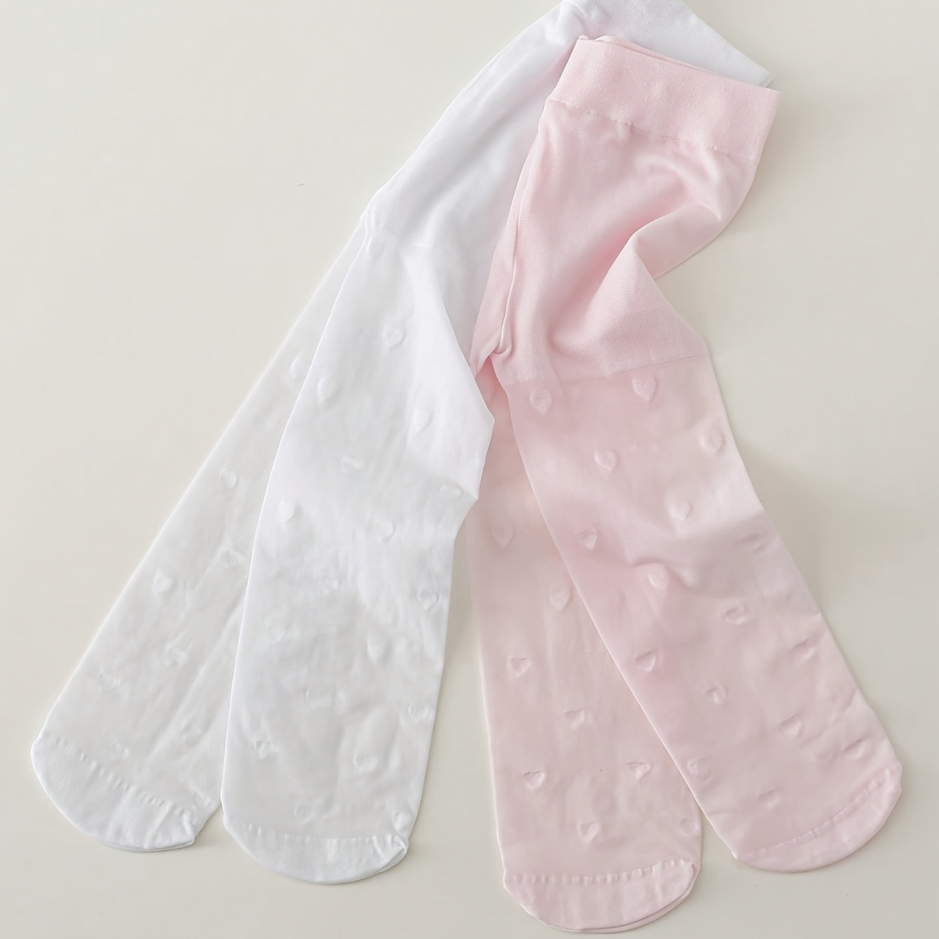 Girls' Dance Tights Set 2 Pack Nylon Spandex Solid Color All-Season for Kids