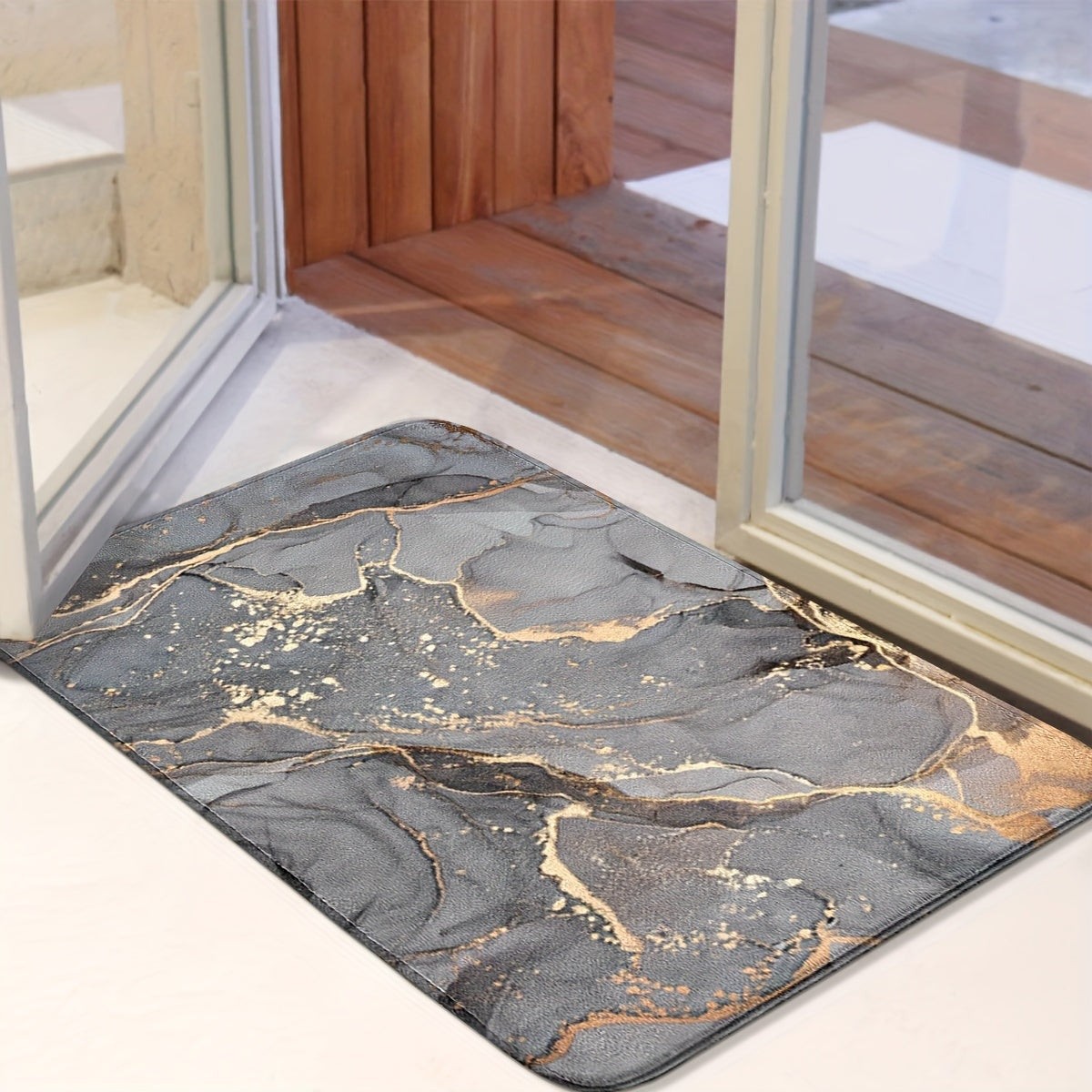 Alfombra de tinta dorada antideslizante y resistente al desgaste para sala de estar y dormitorio 5x7 pies