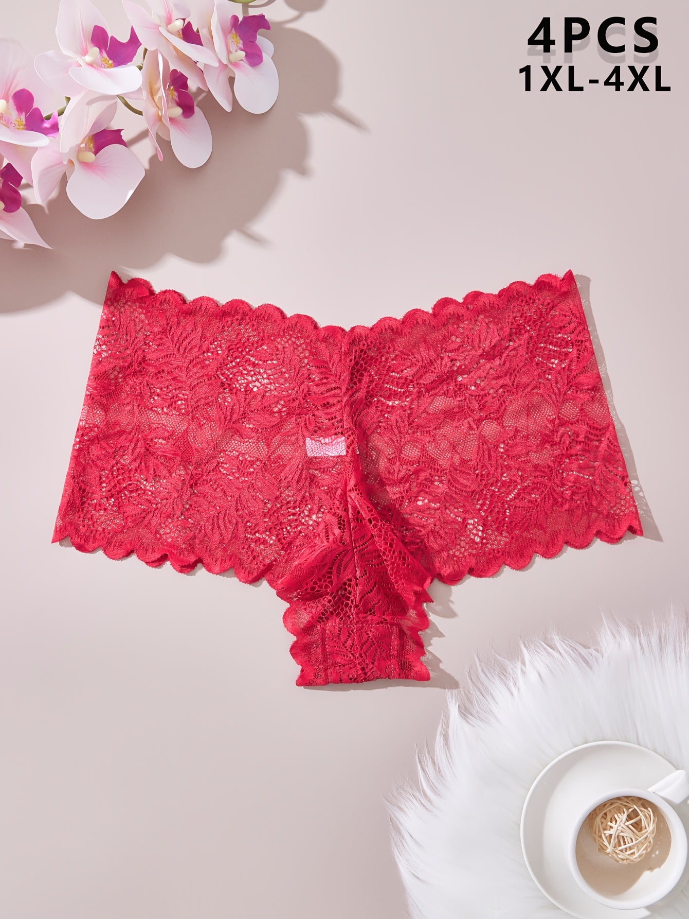 Plus o'lchamdagi ayollar uchun boxer shortlari, korsetli tafsilotlar, nafas oladigan qulaylik, 1XL dan 4XL gacha