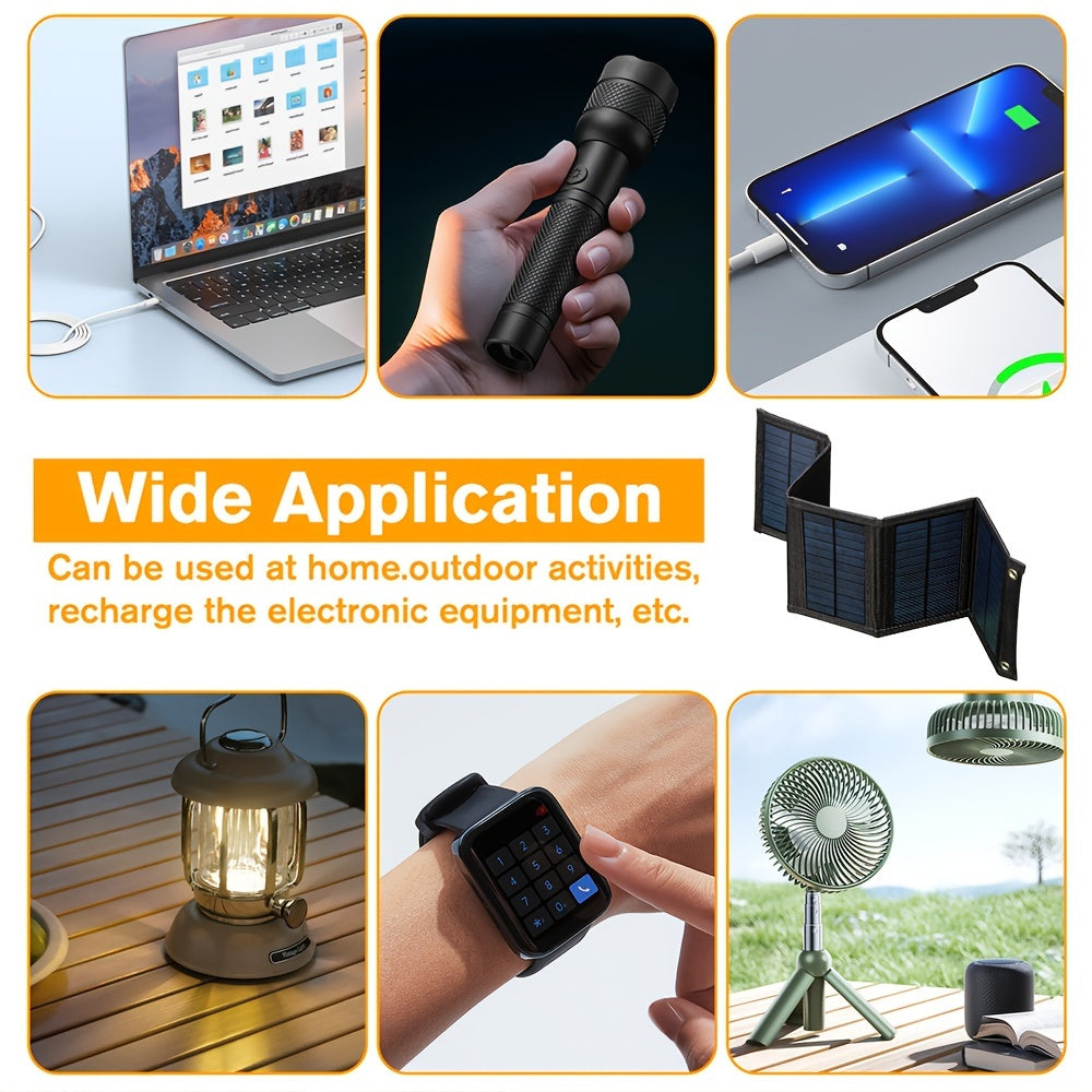 35W Portable Solar Folding Charger Bag with USB 5V Output for Camping and Outdoor Use