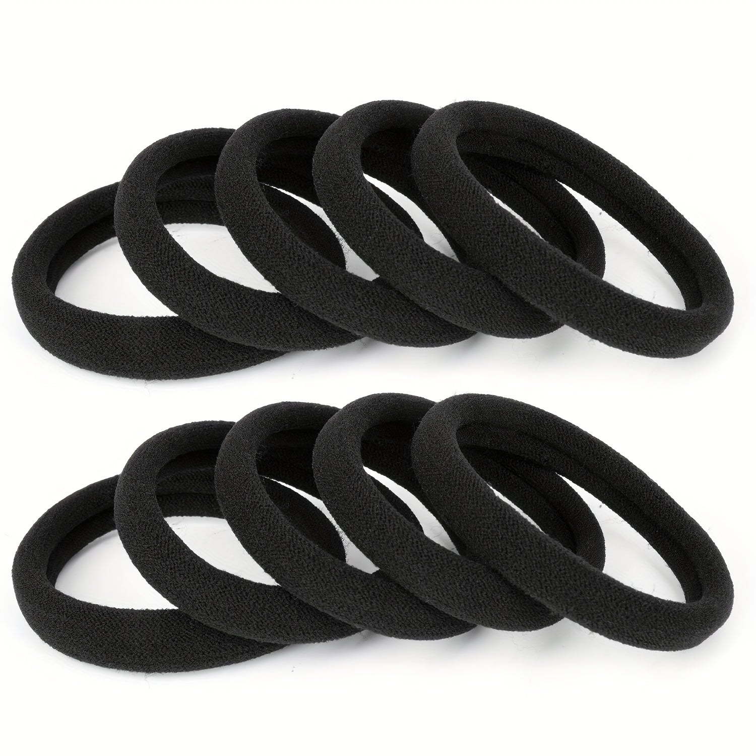 Black Hair Bands for Women and Girls Set of 50/100 High Elastic Rubber Ponytail Holders