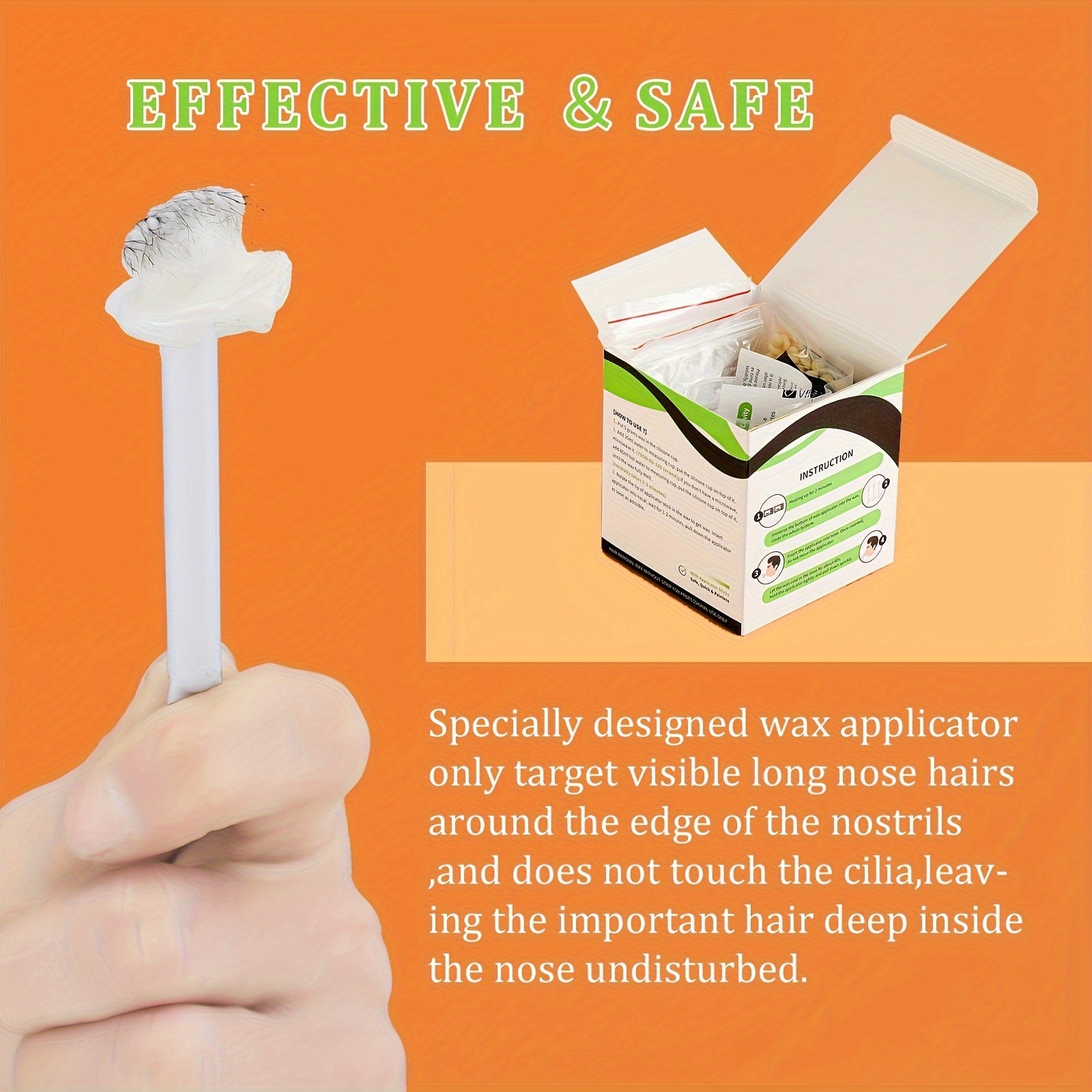 Unisex набор для удаления волос из носа с восковыми палочками и инструментом для удаления