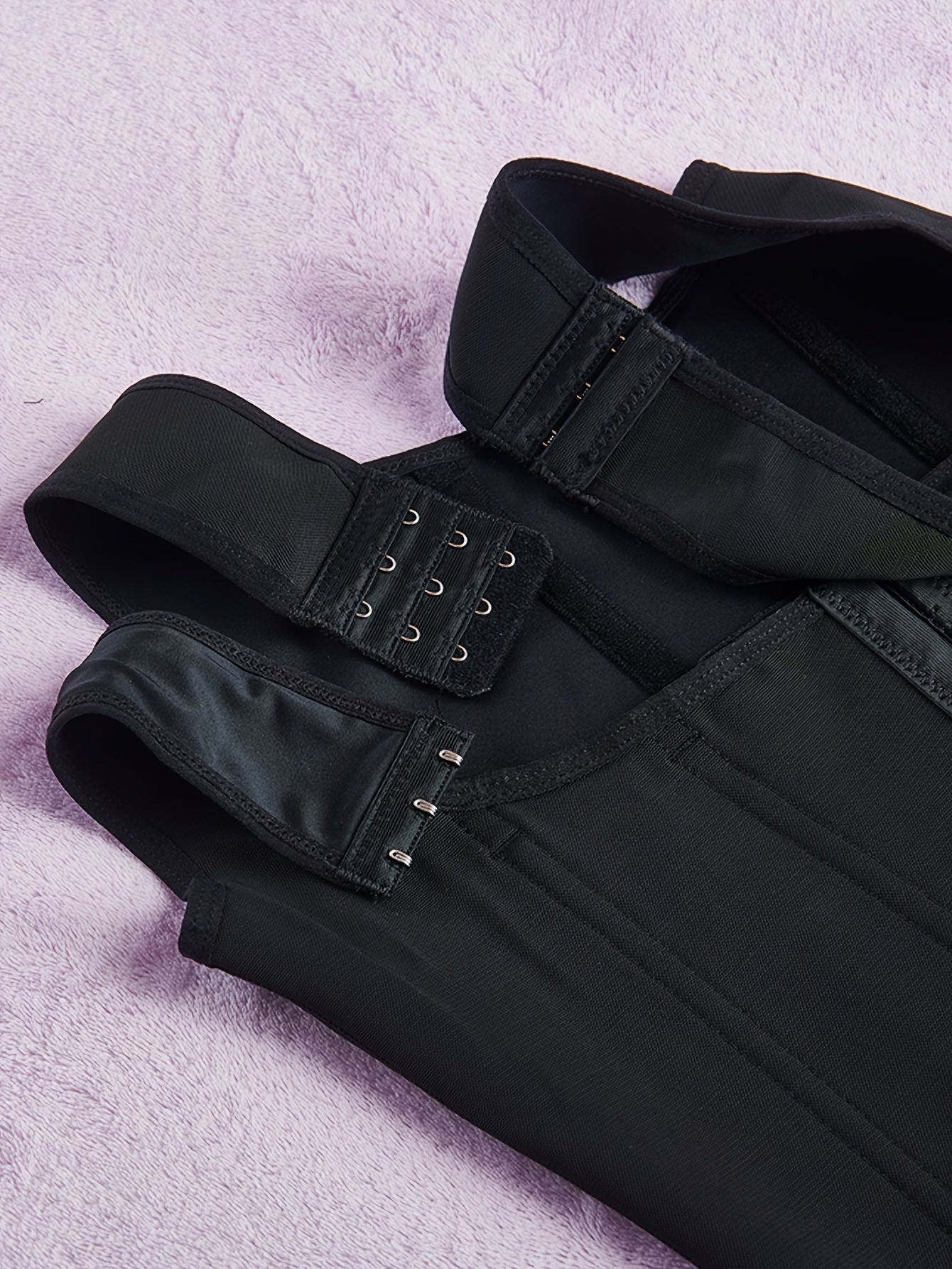 Lace Trim Bodysuit for Women Tummy Control Shaping Seamless Solid Color