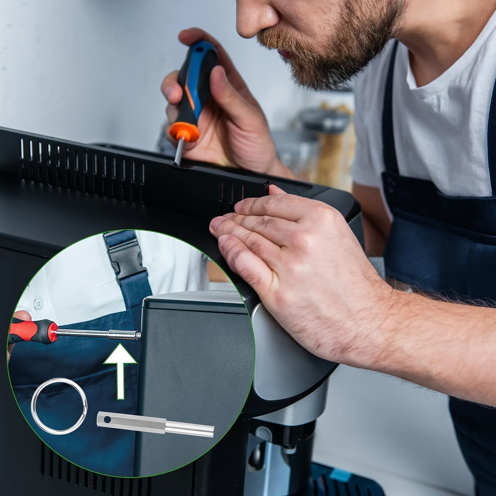 Комплект для замены O-колец для группы заваривания и клапана кофемашины, включает овальный ключ-инструмент