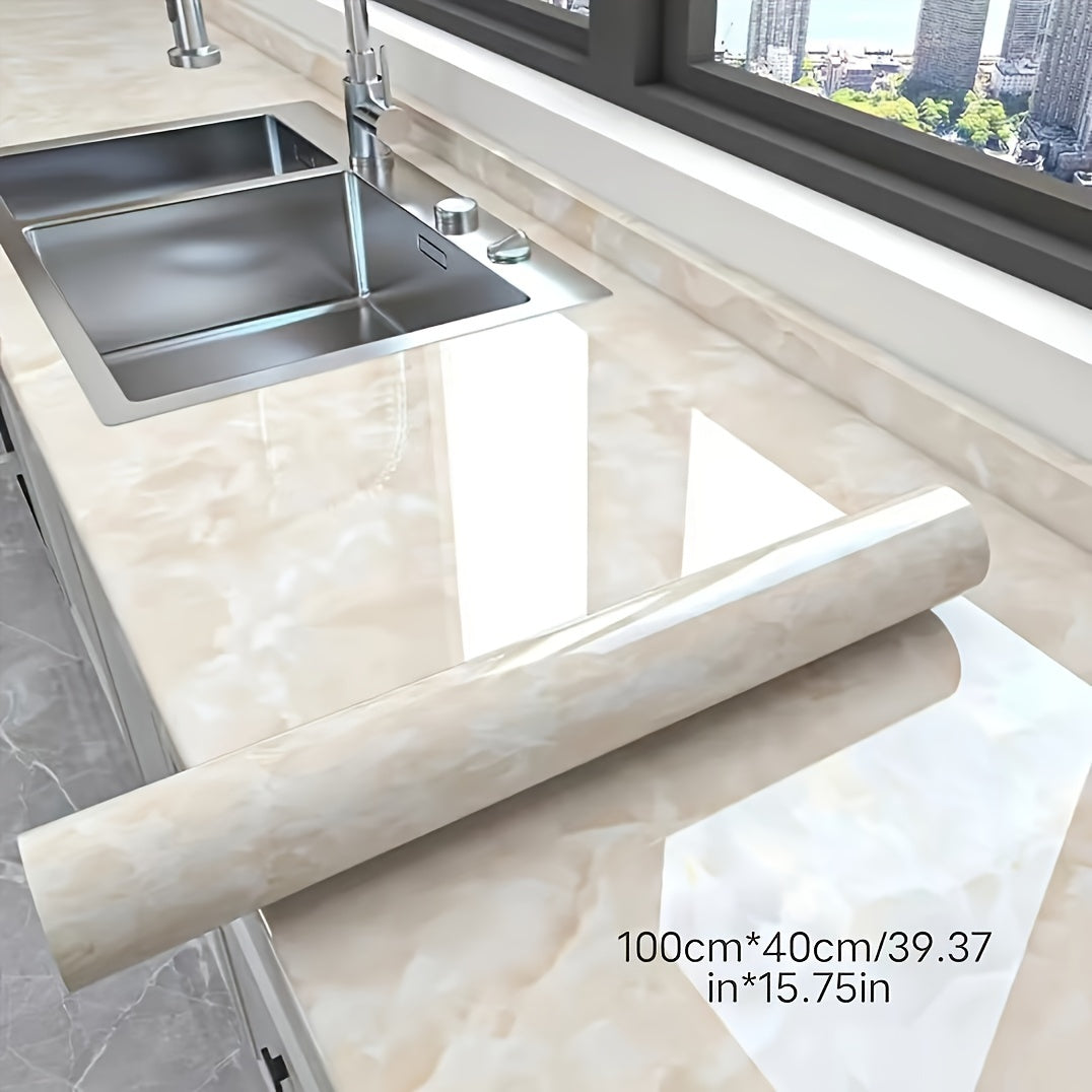 1 Rulon O'z-o'zidan yopishqoq marmar devor qog'ozi - Suv o'tkazmaydigan, yog' o'tkazmaydigan oshxona orqa fondi stiker, tuzilgan qora va oq/gray naqshlar bilan. Kesish oson va uy bezatish va xona yangilash uchun mustahkam.