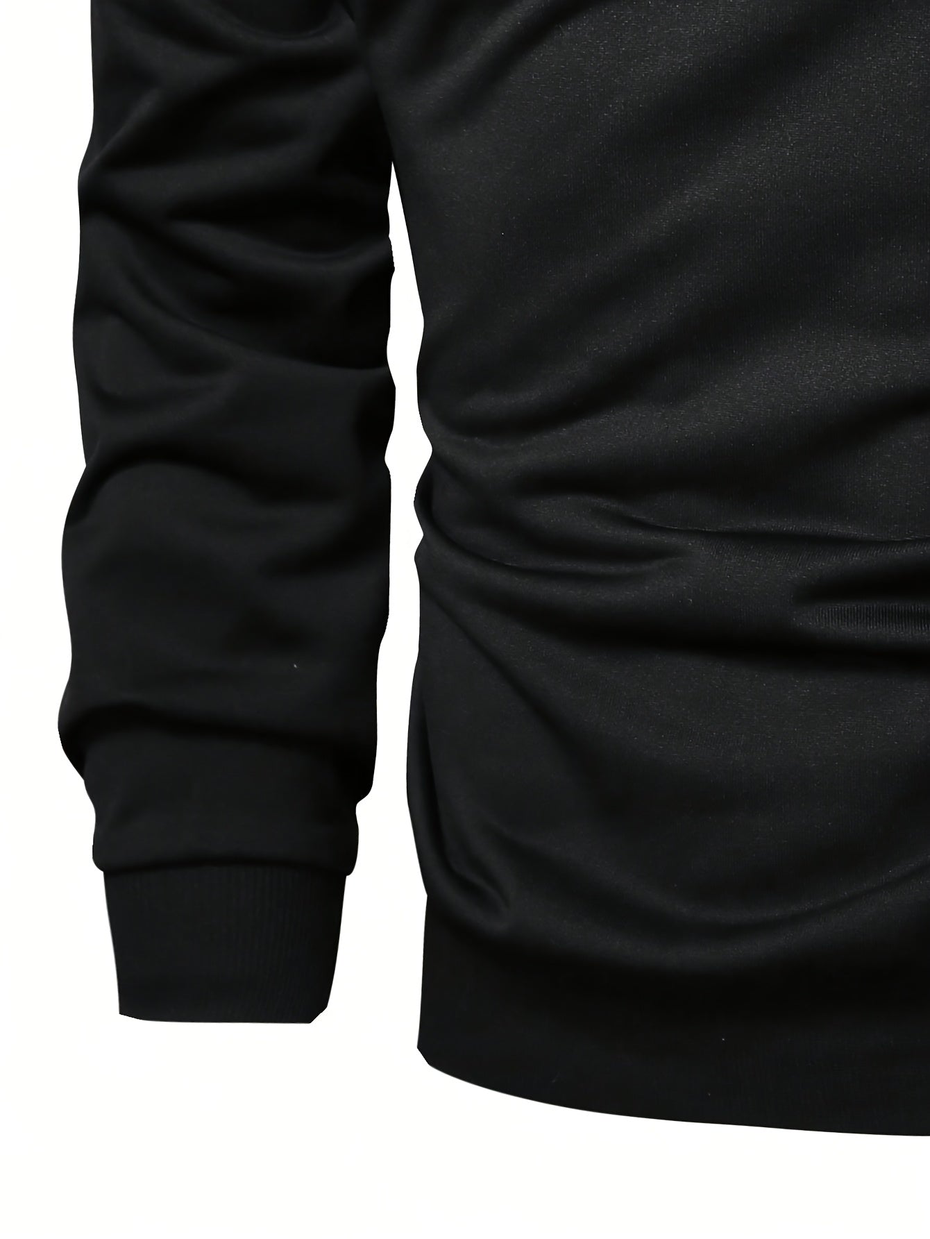 Men's Solid Color Polyester Hoodie with Button Detail Regular Fit Spring Fall Casual Sweatshirt
