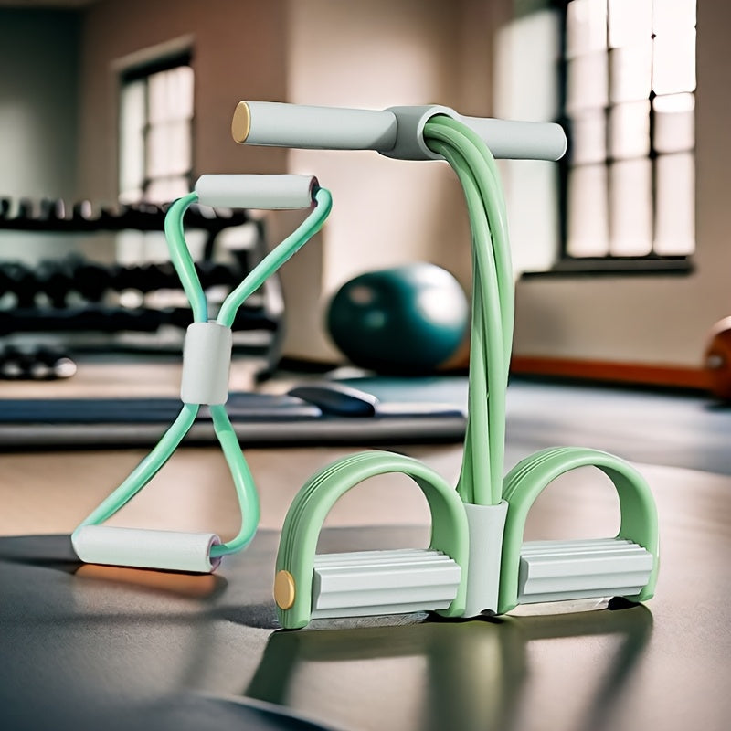 Set de tirador de pedal TPE duradero y para abdominales para yoga y fitness azul, verde, púrpura