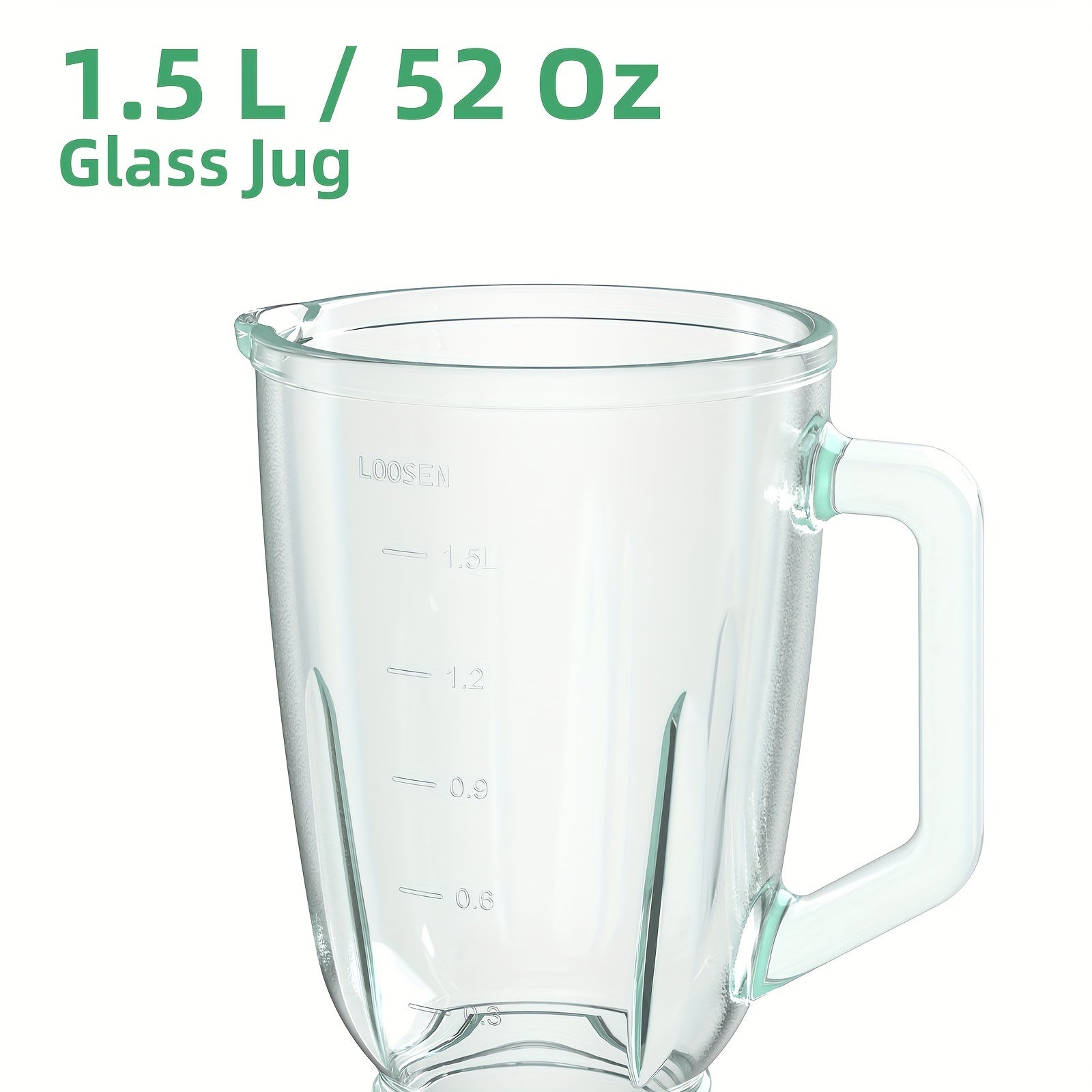 1300W Muzli sharbatlar va souslar uchun shisha bankali va plastmassa shishali muzli blender