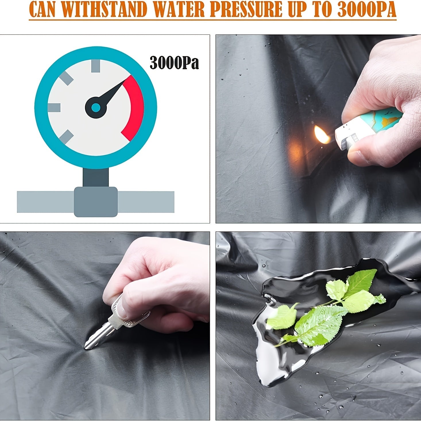 Full Car Cover for Pickup Truck Oxford Cloth Black Windproof Dust Snow Resistant