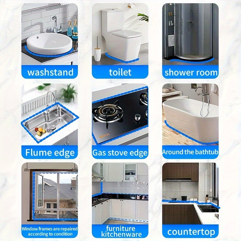 Waterproof Tile Grout Repair Sealant for Kitchen Bathroom White Adhesive and Sealant Tape