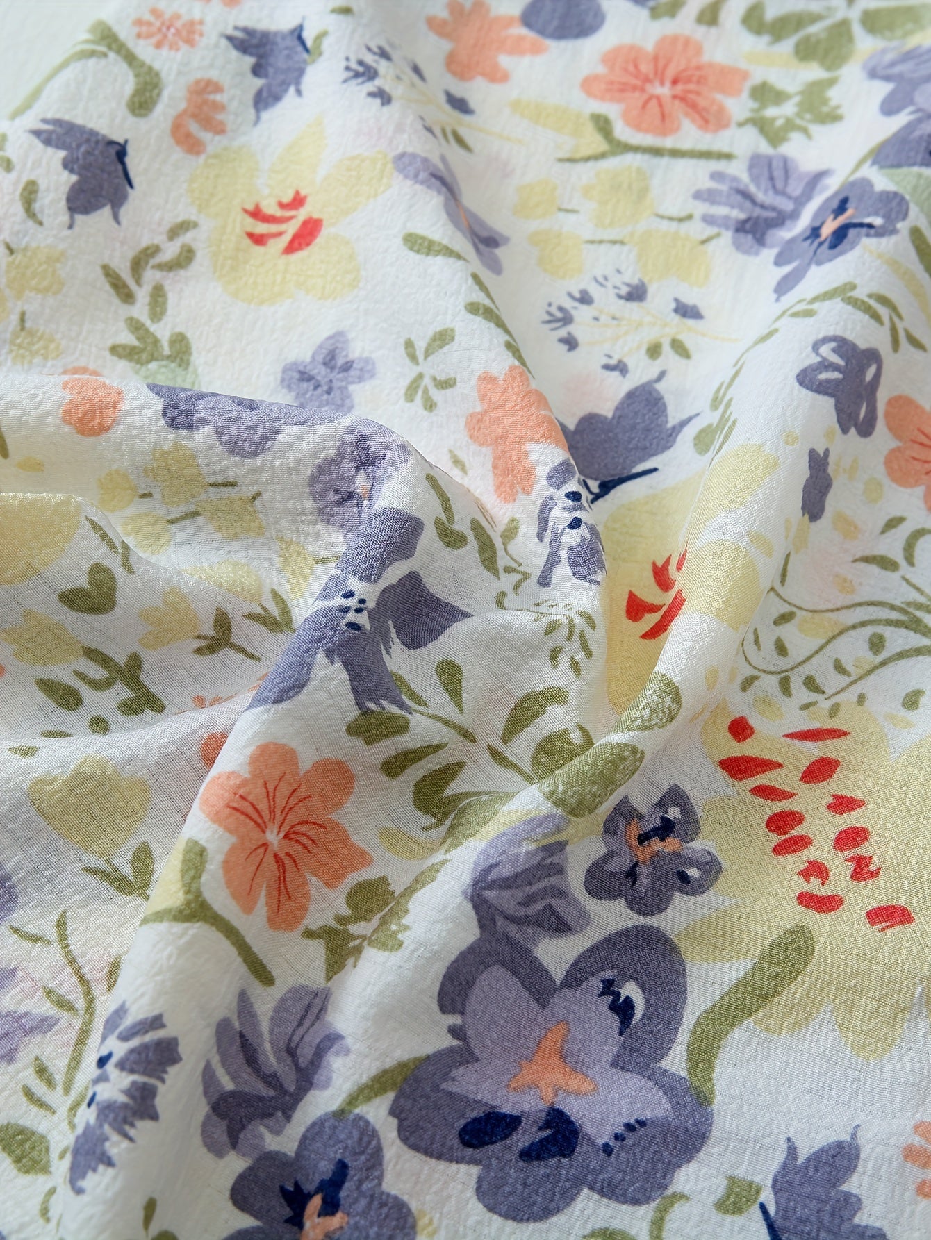 Camisón de noche con estampado floral para mujer con cuello de solapa y tapeta de botones, vestido ligero de verano