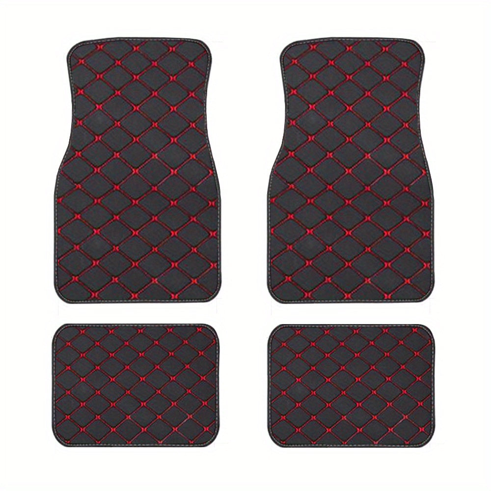 Universal Waterproof Car Floor Mats Set Front and Rear Auto Rugs