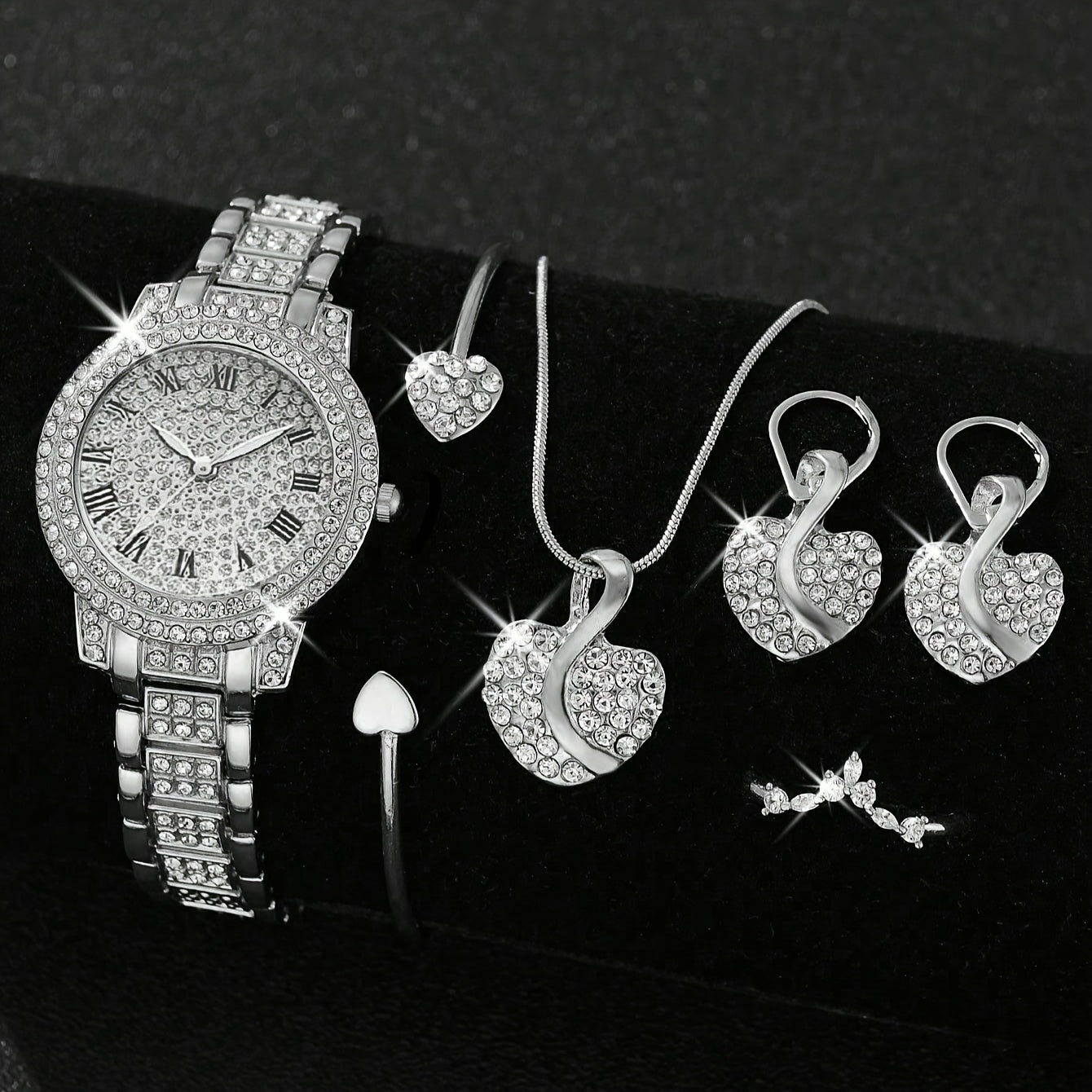 Set of 6 Minimalist Women's Wristwatches in Silver and Gold Tones