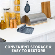 Kitchen Organizer Set Wall-Mounted Utensil Holder with Plastic Spatula