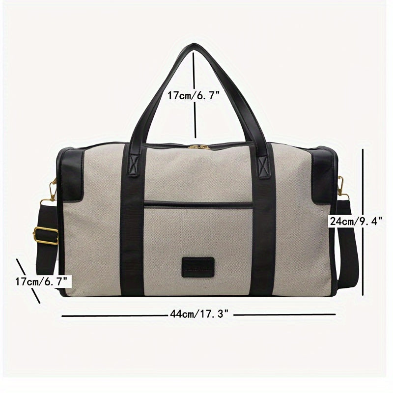 Lightweight Canvas Travel Duffel Bag for Short Trips and Business Travel