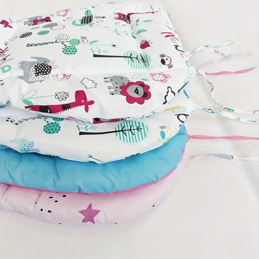 Baby Stroller Cushion Pad Reversible Quilted Polyester Support for Infants 0-3 Years
