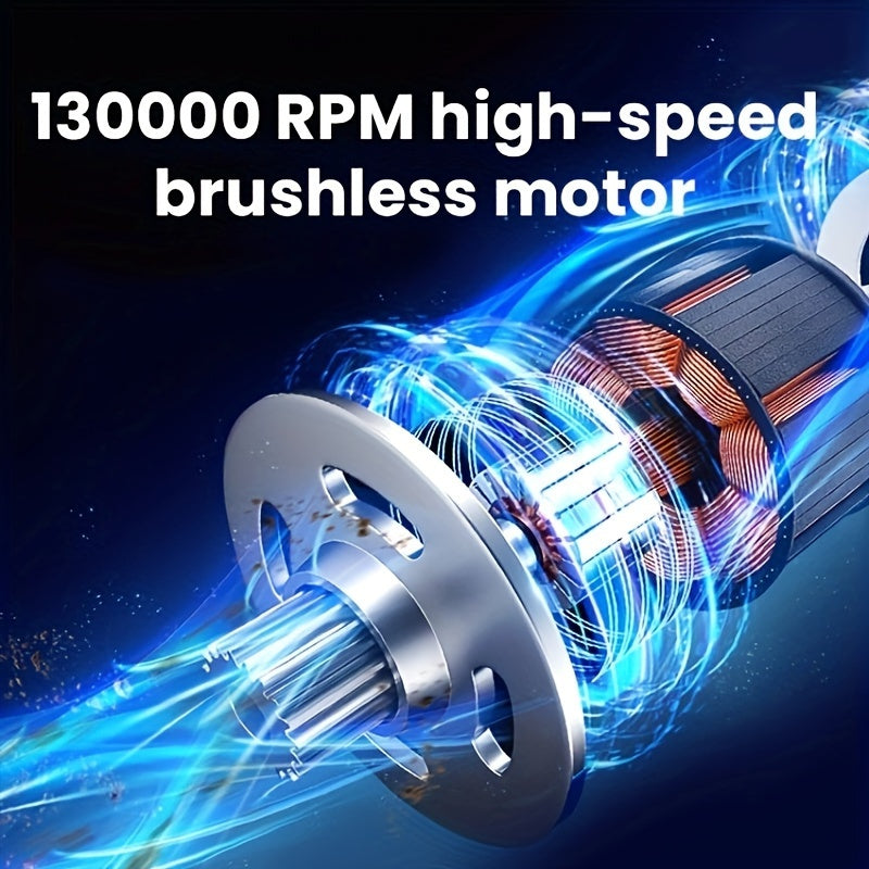 Handheld Turbo Jet Fan with Rechargeable Battery, High-Speed 130000RPM, Portable Dust and Snow Blower