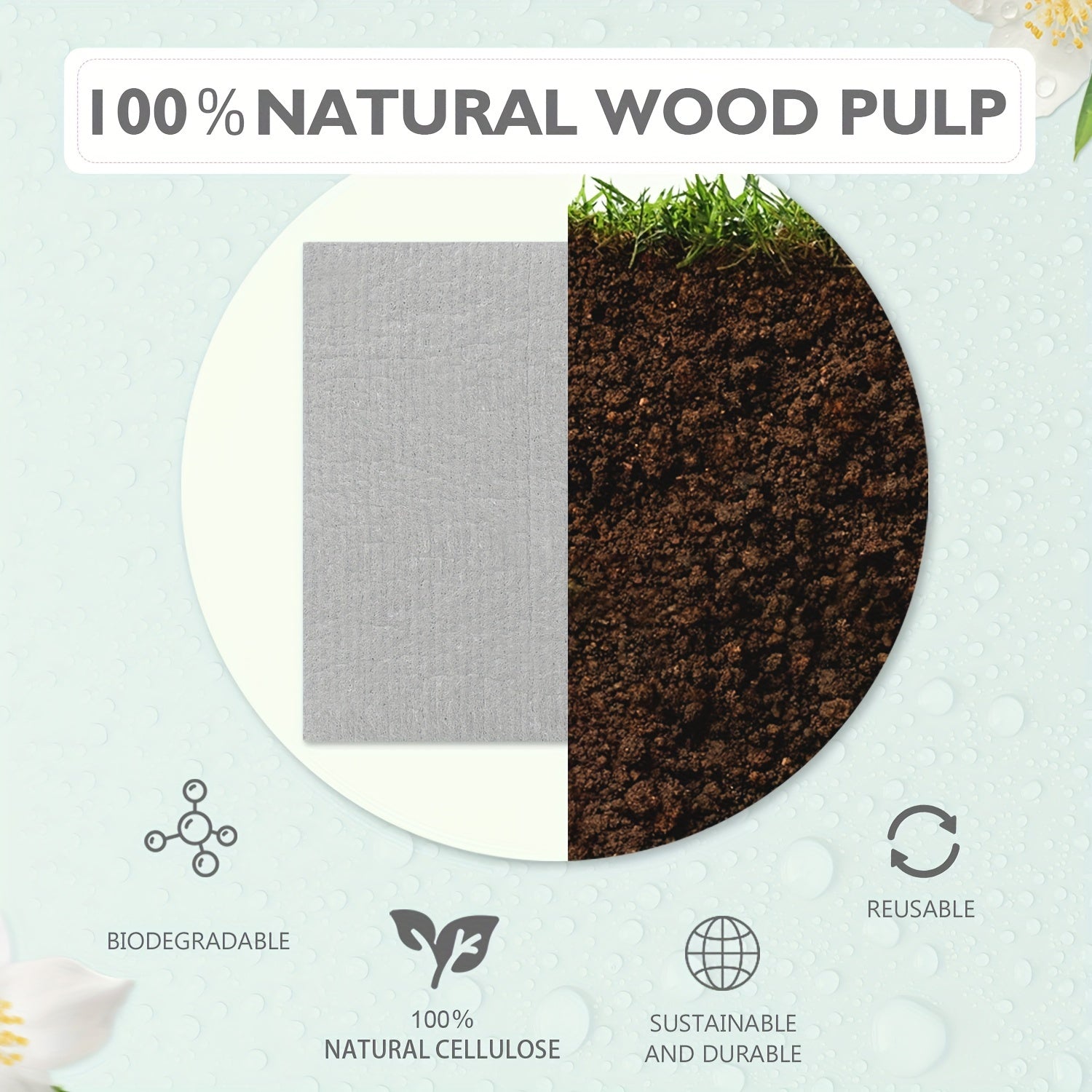 [Mijozlar Sevimlisi] 3, 6 yoki 12 ta Kulrang Shvetsiya Oshxona To'plari - Qayta ishlatiladigan, Kompostlanadigan va Shvetsiya Tolasi Gubkasidan Yasalgan