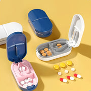 Portable Mini Pill Cutter and Storage Box with Dust Separator