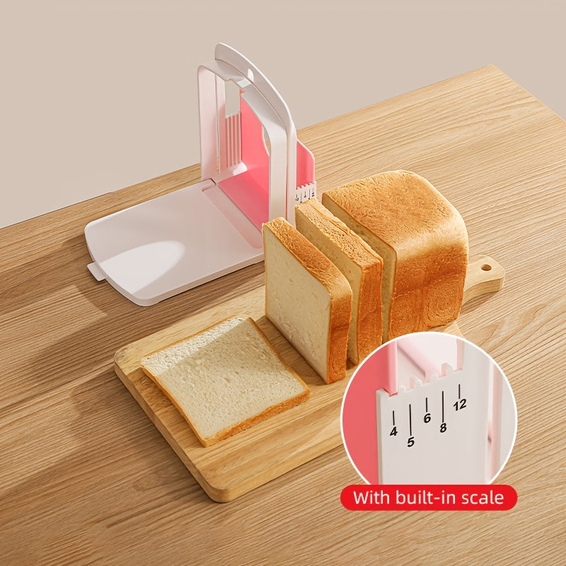 Manual Bread Slicer Adjustable Thickness Handheld Square Blade Non-Electric for Even Slices