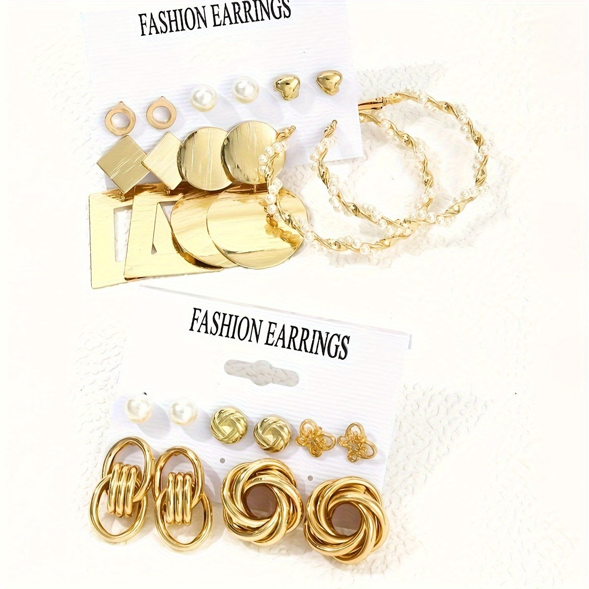 Women’s Gold Butterfly Flower Pearl Earrings for Parties and Dates